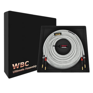 WBC Ultimate 12AWG Silver standard 2x2 single cable with Eminence Gold banana connectors