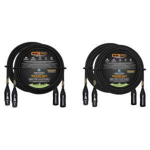 17 foot + 86 foot WBC Pro Quad cable pair with Neutrik Gold XLR Connectors