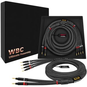 6 foot WBC Ultimate 7AWG Carbon bi-wire with Eminence Gold banana connectors
