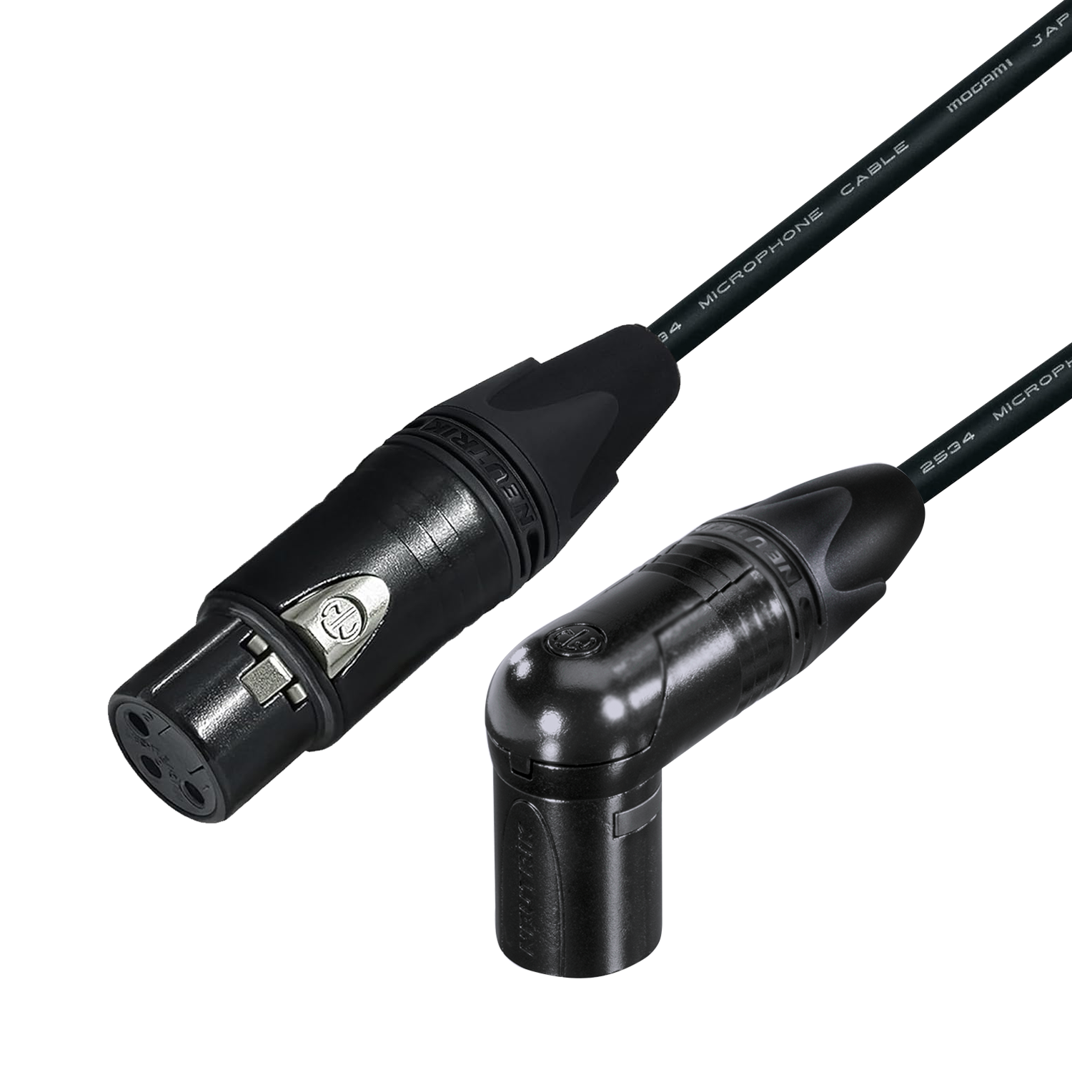 Neutrik Gold NC3MRX-B, NC3FXX-B 90° XLR connectors