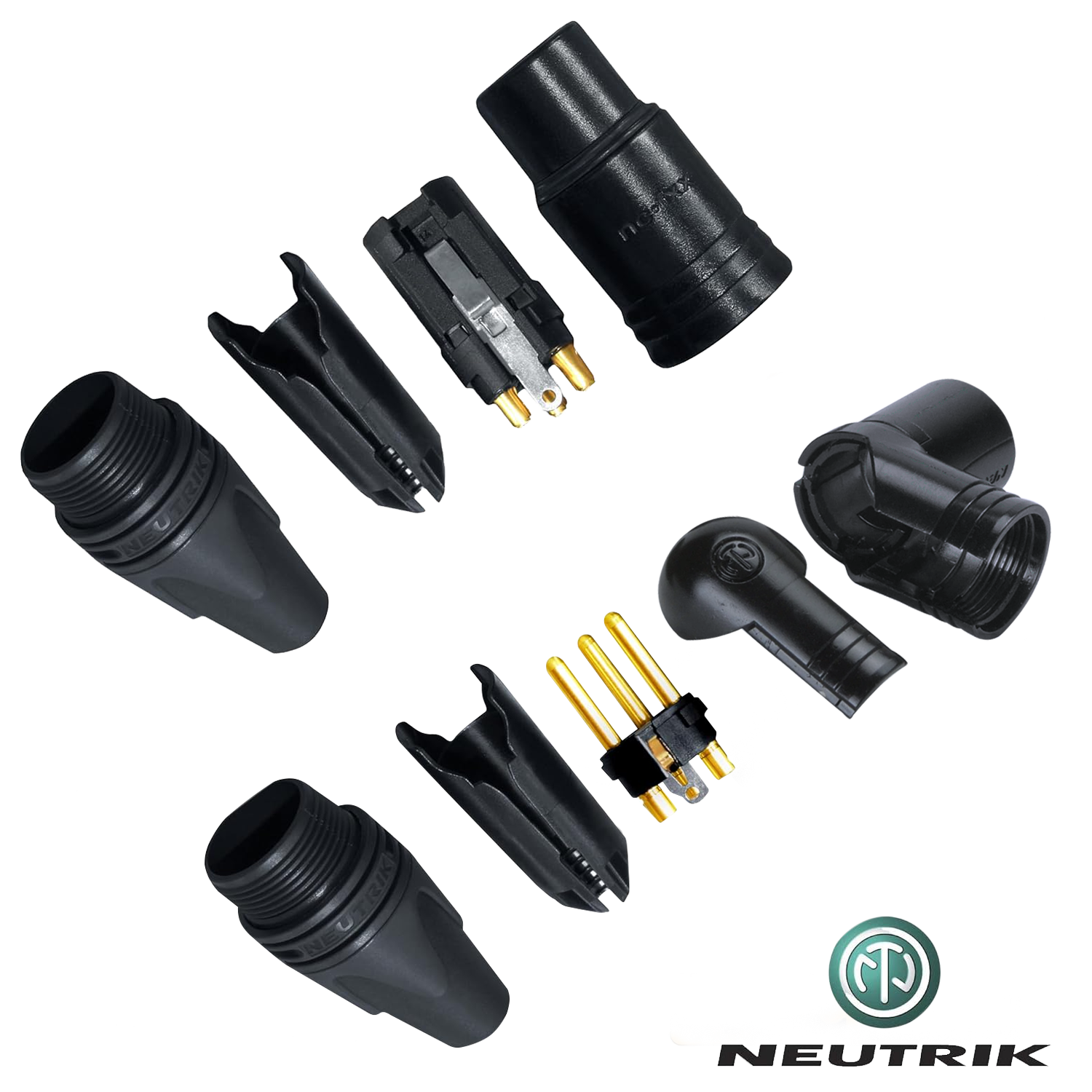 Neutrik Gold NC3MRX-B and NC3FXX-B XLR connector breakdown