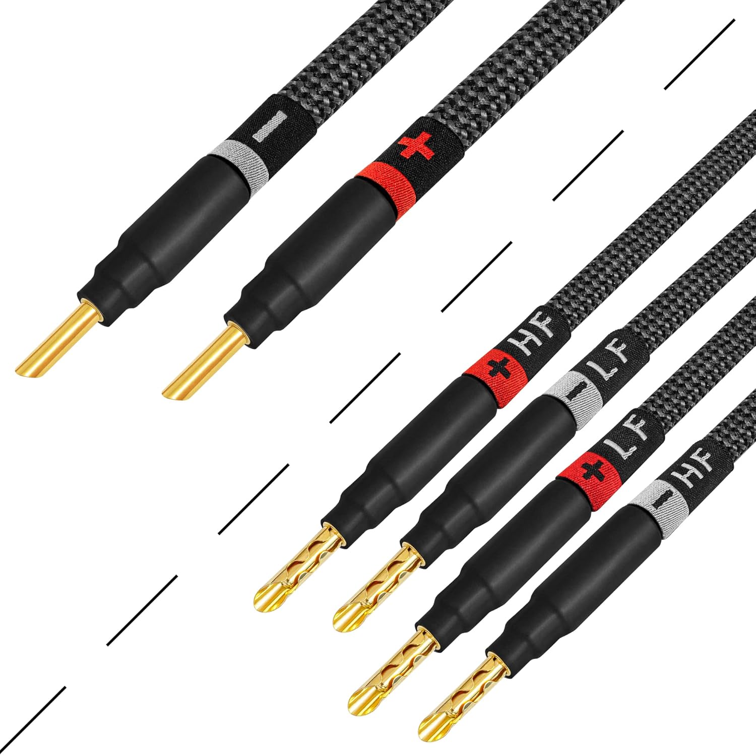 WBC Ultimate 7AWG Carbon bi-wire Eminence Gold banana connectors