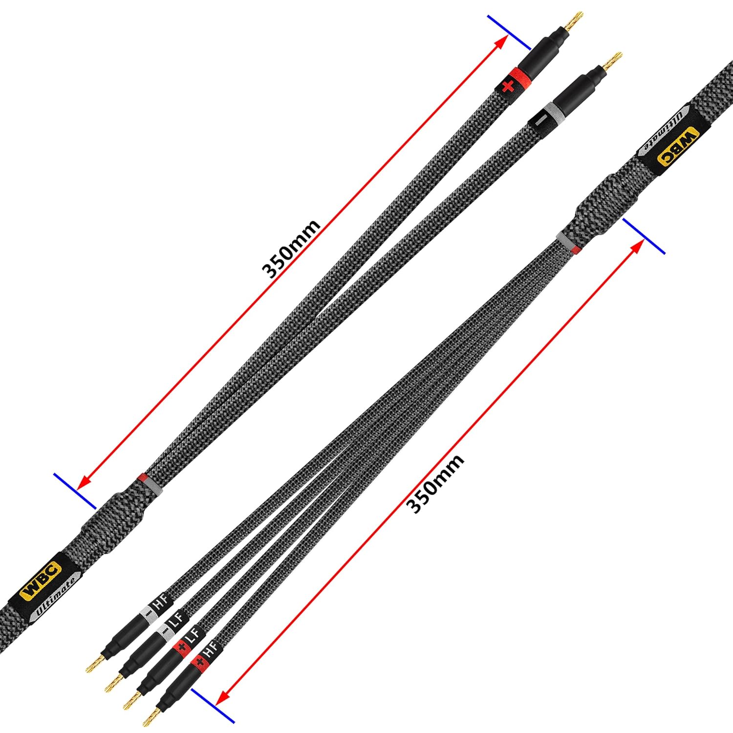 WBC Ultimate 7AWG Carbon bi-wire fanout