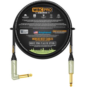 WBC-PRO-GUITAR 6inch to 6 foot with Amphenol Gold TS S-silent RA