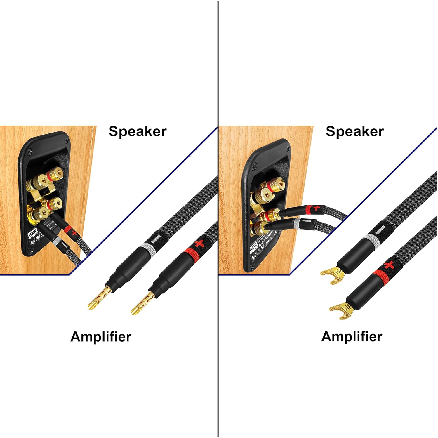 WBC Ultimate 7AWG Carbon 2x2 with Eminence Gold banana - spade speaker connections